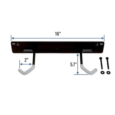 Blackstone Bike Storage Rack | 2 Bikes | Black-Wall Mounted-Grease Monkey Garage
