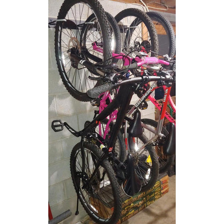 Blackstone Bike Storage Rack | 4 Bikes | Black-Wall Mounted-Grease Monkey Garage