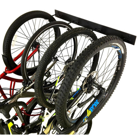 Blackstone Bike Storage Rack | 4 Bikes | Black-Wall Mounted-Grease Monkey Garage