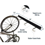 Blackstone Bike Storage Rack | 4 Bikes | Black-Wall Mounted-Grease Monkey Garage