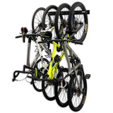 Blackstone Bike Storage Rack | 4 Bikes | Black-Wall Mounted-Grease Monkey Garage