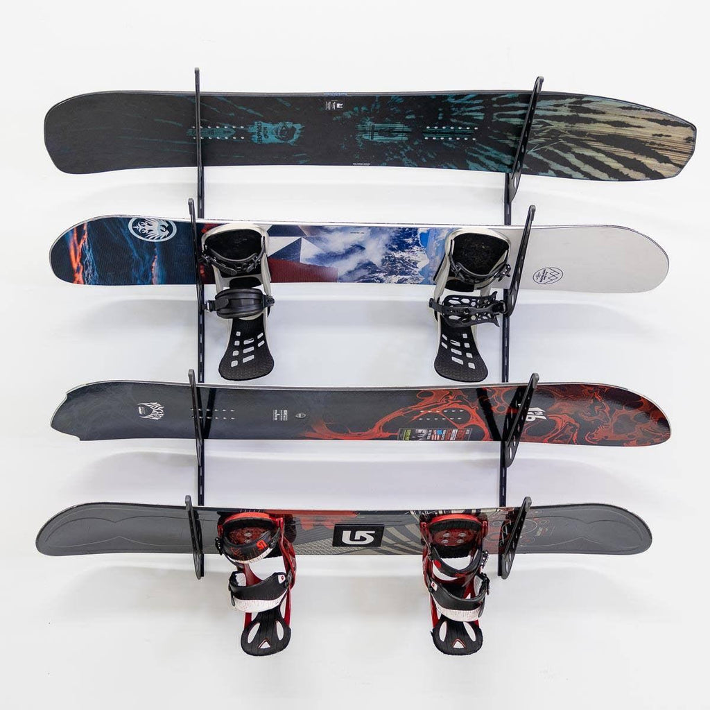 Brighton Snowboard Storage | Adjustable XSR | 4 Levels | Black-Wall Mounted-Grease Monkey Garage