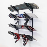 Brighton Snowboard Storage | Adjustable XSR | 4 Levels | Black-Wall Mounted-Grease Monkey Garage