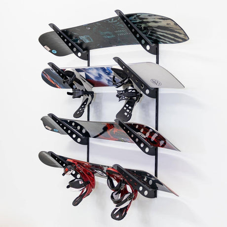 Brighton Snowboard Storage | Adjustable XSR | 4 Levels | Black-Wall Mounted-Grease Monkey Garage