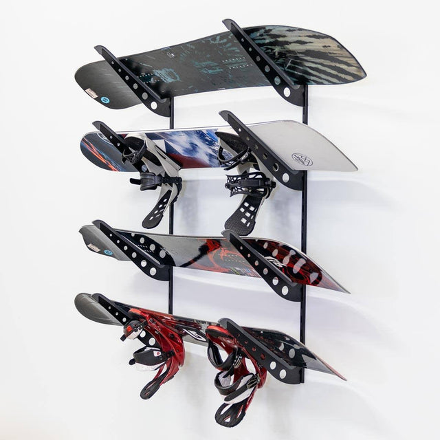 Brighton Snowboard Storage | Adjustable XSR | 4 Levels | Black-Wall Mounted-Grease Monkey Garage