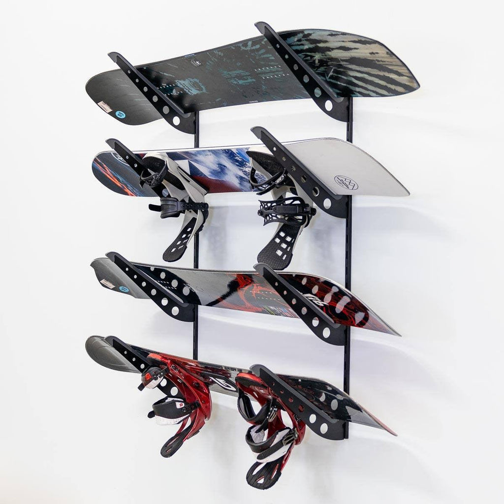 Brighton Snowboard Storage | Adjustable XSR | 4 Levels | Black-Wall Mounted-Grease Monkey Garage