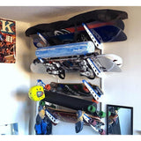 Brighton Snowboard Storage | Adjustable XSR | 4 Levels | White-Wall Mounted-Grease Monkey Garage