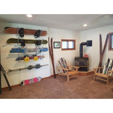 Brighton Snowboard Storage | Adjustable XSR | 4 Levels | White-Wall Mounted-Grease Monkey Garage