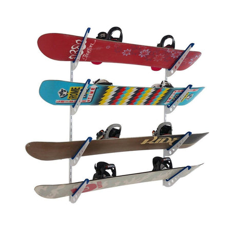 Brighton Snowboard Storage | Adjustable XSR | 4 Levels | White-Wall Mounted-Grease Monkey Garage