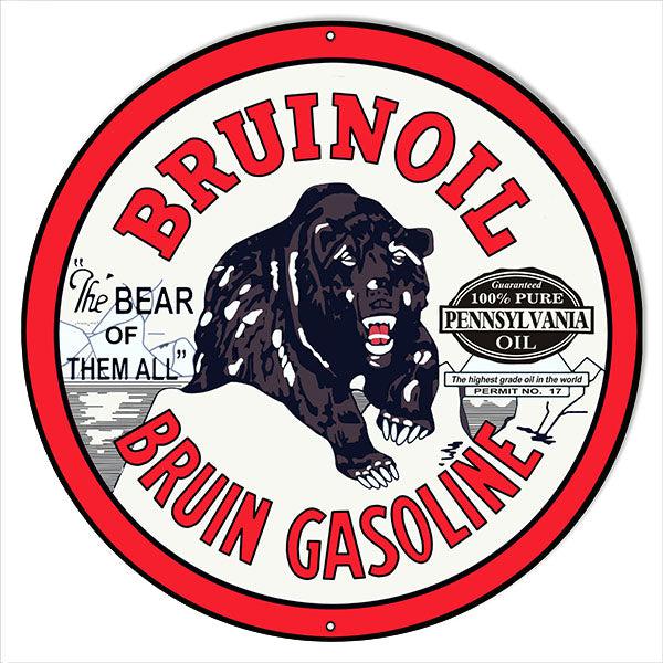 Bruinoil Metal Sign-Metal Signs-Grease Monkey Garage