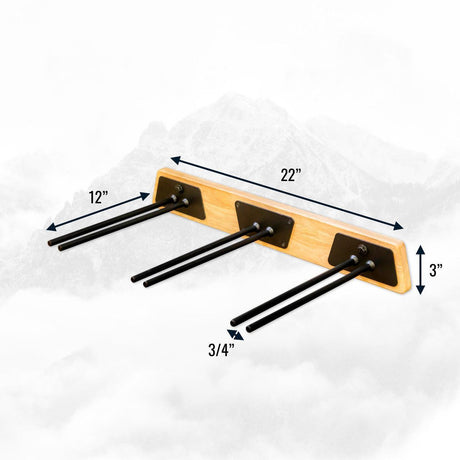 Burlington Ski Storage Rack | Holds 6 Pairs of Skis-Wall Mounted-Grease Monkey Garage