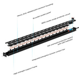 CRST 2.6" Wide Space 16 Outlets Mountable Metal Power Strip Surge Protector, 15FT Power Cord, Mounting Brackets Included-surge protector power strip-Grease Monkey Garage