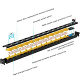 CRST 2.6" Wide Spaced 12 Outlets Mountable Metal Power Strip Surge Protector, Optional 6FT or 15FT Power Cord, Mounting Brackets included-power strip-Grease Monkey Garage