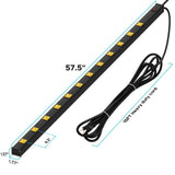 CRST 4.2" Wide Spaced 12 Outlets Mountable Metal Power Strip Surge Protector, 15FT Power Cord, Mounting Brackets Included-surge protector power strip-Grease Monkey Garage
