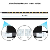 CRST 4.2" Wide Spaced 12 Outlets Mountable Metal Power Strip Surge Protector, 15FT Power Cord, Mounting Brackets Included-surge protector power strip-Grease Monkey Garage