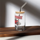 Can-shaped glass-Grease Monkey Garage