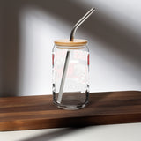Can-shaped glass-Grease Monkey Garage