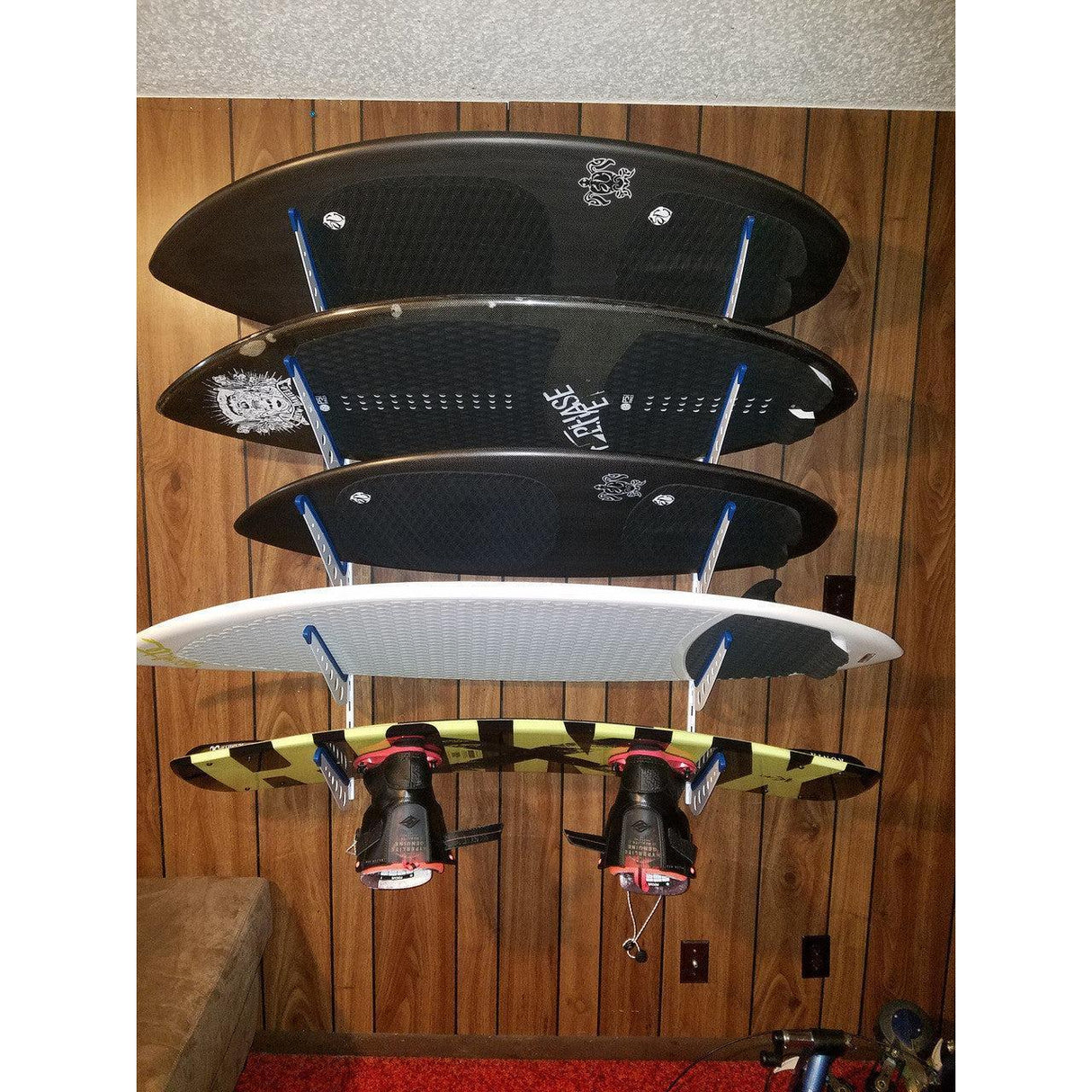 Carolina Wakesurf Storage | Adjustable XSR | 4 Levels | White-Wall Mounted-Grease Monkey Garage