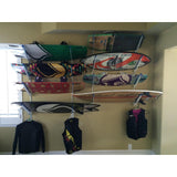 Carolina Wakesurf Storage | Adjustable XSR | 4 Levels | White-Wall Mounted-Grease Monkey Garage