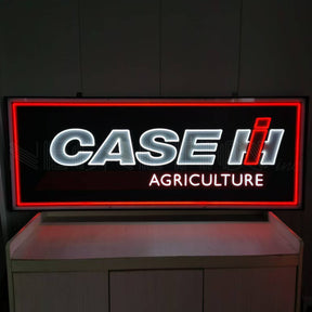 Case IH Agriculture LED Flex-Neon Sign in Steel Can-Grease Monkey Garage