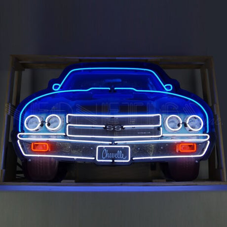 Chevelle Grille Neon Sign in Steel Can-Neon Signs-Grease Monkey Garage