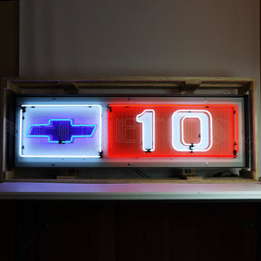 Chevrolet C10 Truck Neon Sign in Steel Can-Neon Signs-Grease Monkey Garage