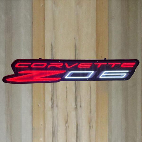 Corvette Z06 LED Flex-Neon Sign in Can-Grease Monkey Garage