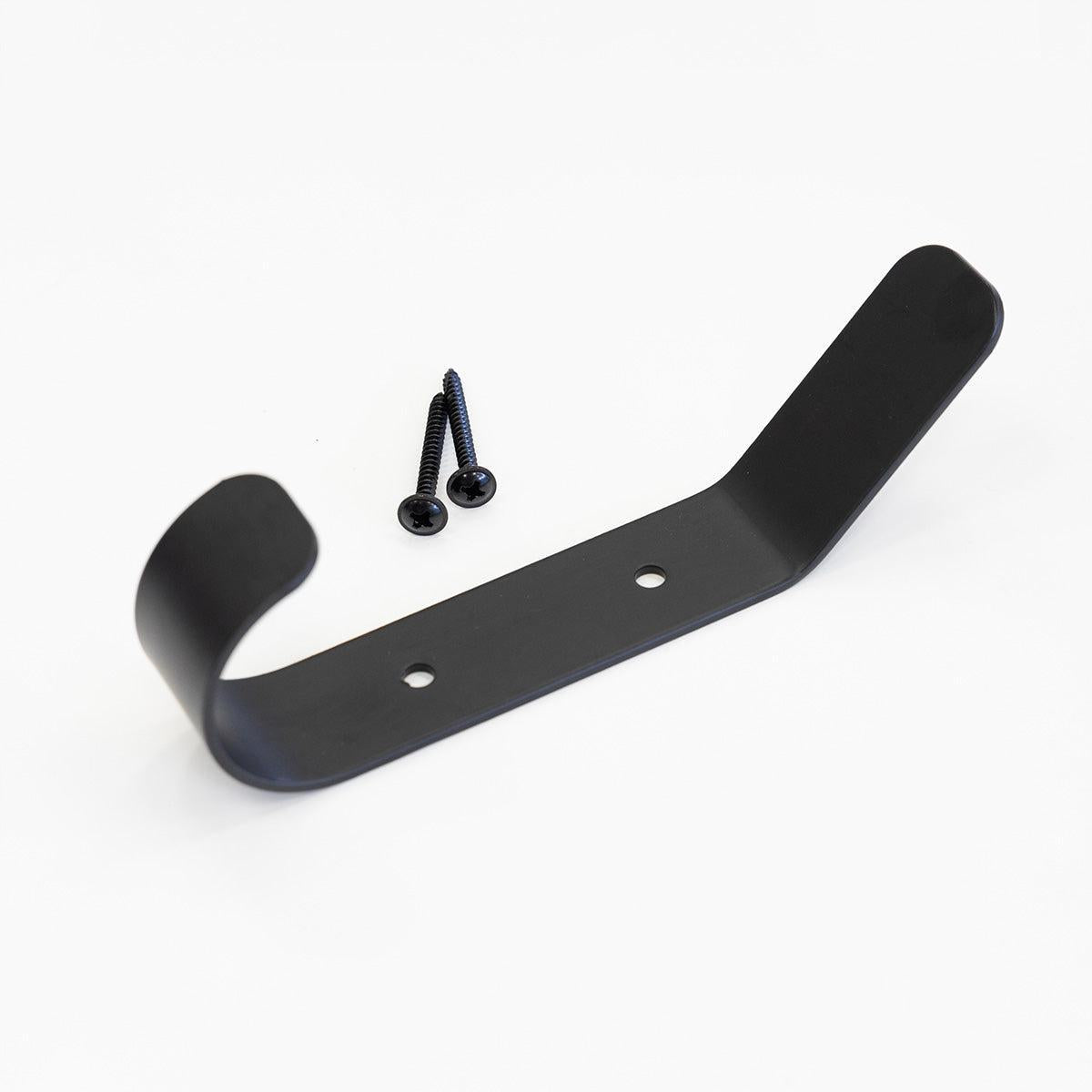 Crozet Multipurpose Wall Hooks | 4-Pack | Black-Wall Mounted-Grease Monkey Garage