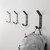 Crozet Multipurpose Wall Hooks | 4-Pack | Black-Wall Mounted-Grease Monkey Garage
