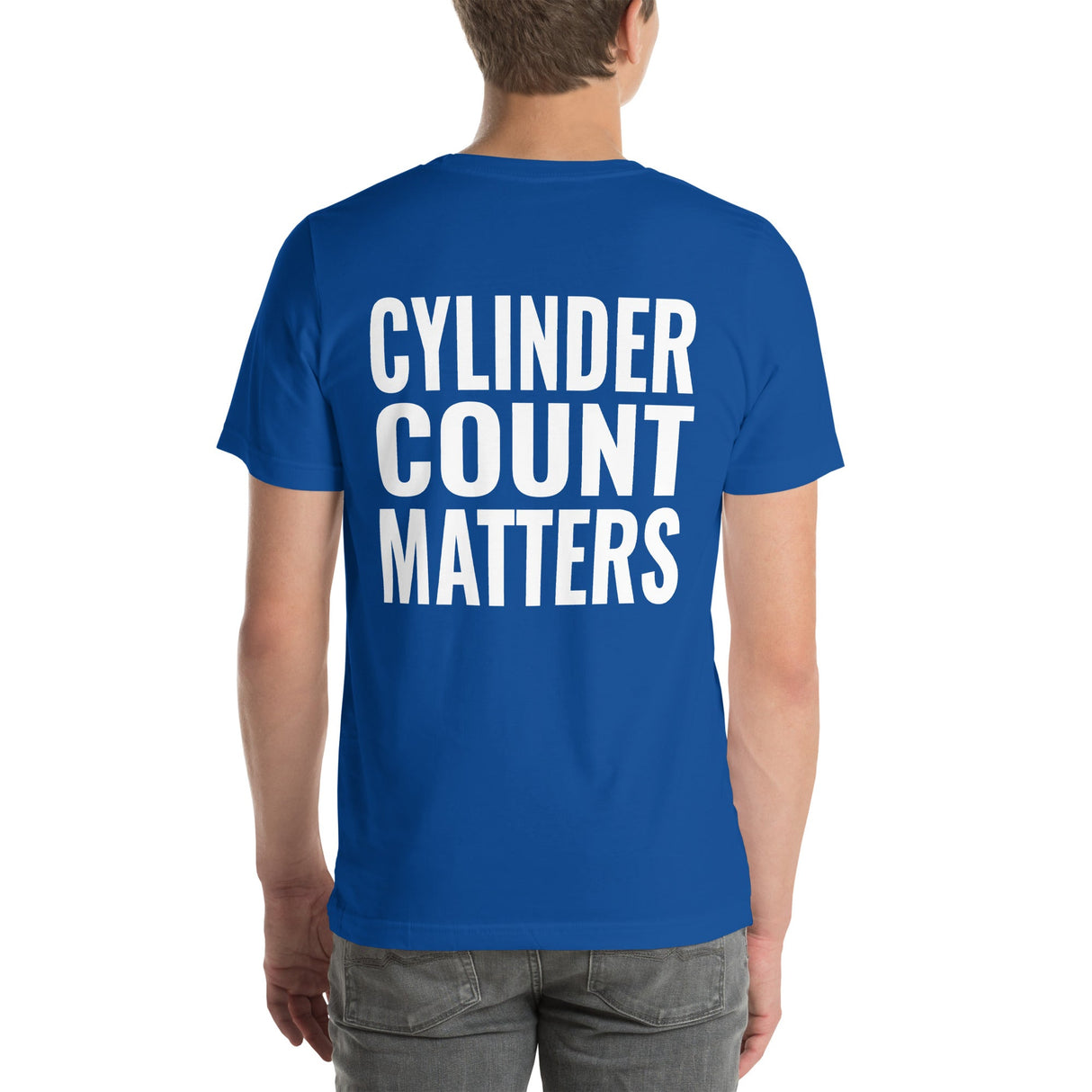Cylinder Count Matters Unisex T-Shirt-Grease Monkey Garage