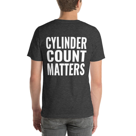 Cylinder Count Matters Unisex T-Shirt-Grease Monkey Garage