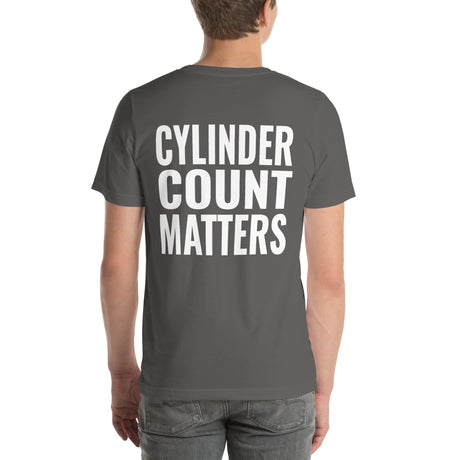 Cylinder Count Matters Unisex T-Shirt-Grease Monkey Garage