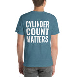 Cylinder Count Matters Unisex T-Shirt-Grease Monkey Garage