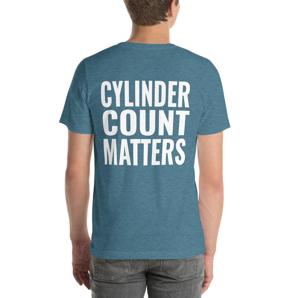 Cylinder Count Matters Unisex T-Shirt-Grease Monkey Garage