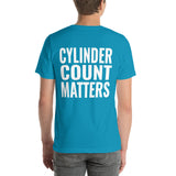 Cylinder Count Matters Unisex T-Shirt-Grease Monkey Garage
