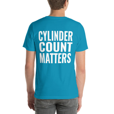 Cylinder Count Matters Unisex T-Shirt-Grease Monkey Garage