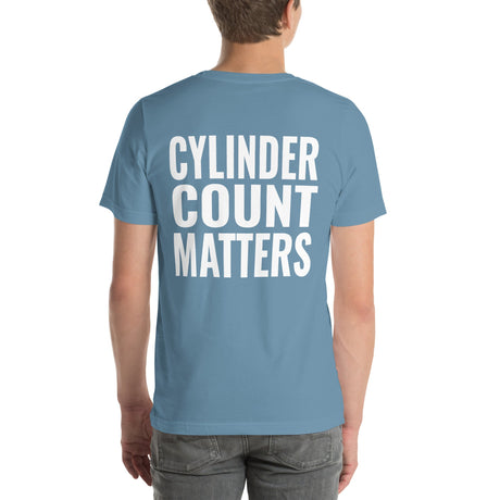 Cylinder Count Matters Unisex T-Shirt-Grease Monkey Garage