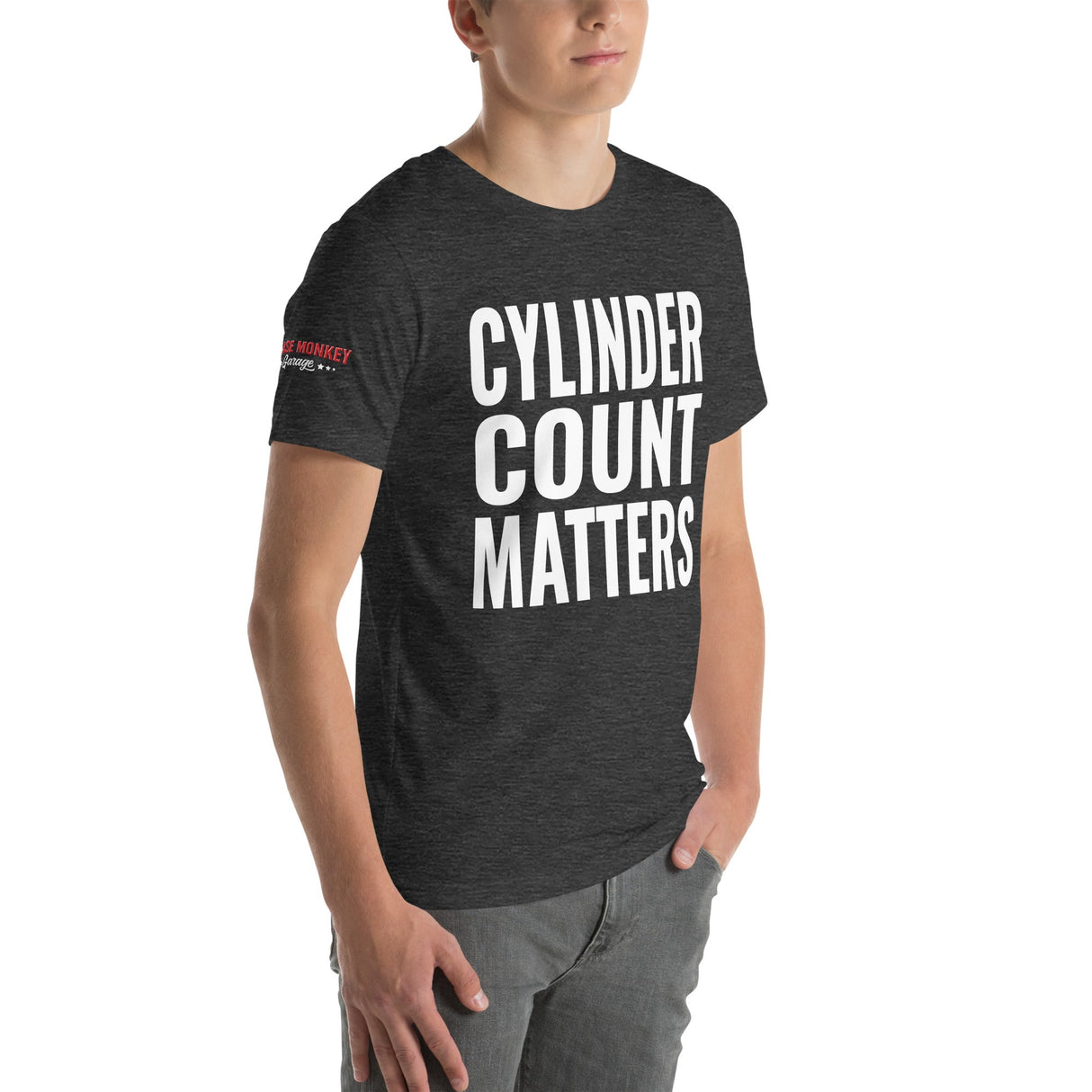 Cylinder Count Matters Unisex T-Shirt-Grease Monkey Garage