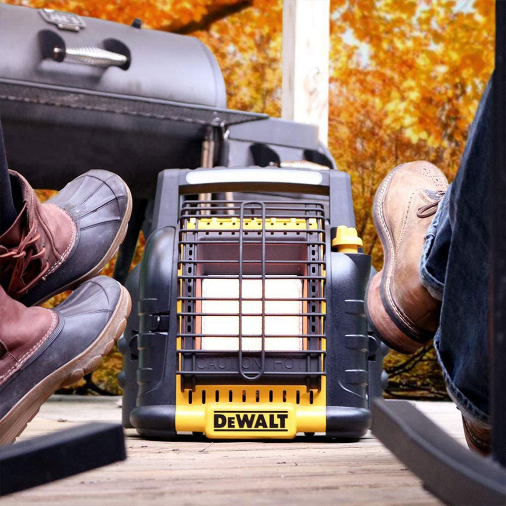 Dewalt 12,000 BTU Portable Cordless Heavy Duty Propane Radiant Heater, Black-Home & Garden | Household Appliances | Climate Control Appliances | Space Heaters-Grease Monkey Garage