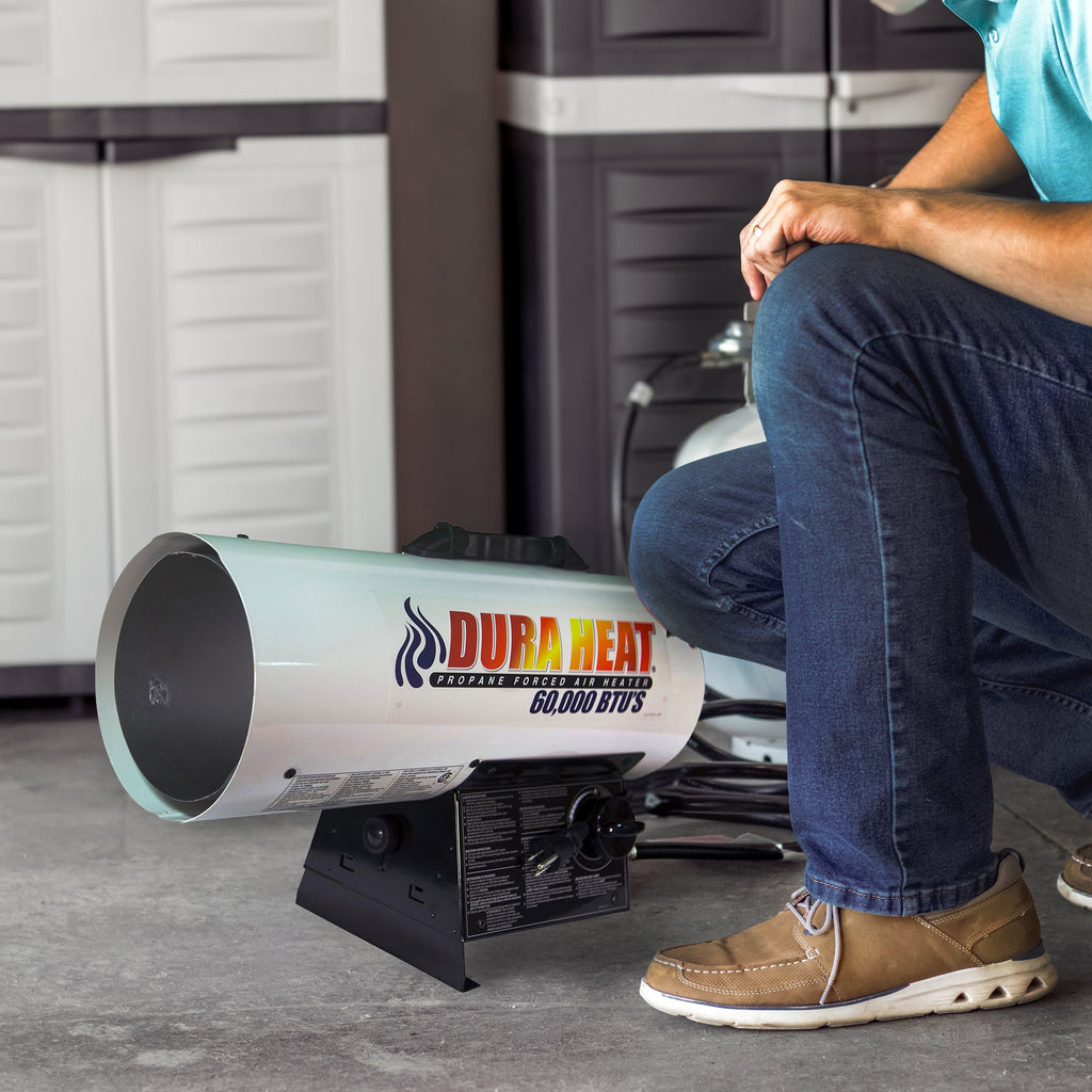 Dura Heat 60,000 BTU Auto Shut Off Portable Propane Heater for 1,500 Square Feet-*Home&Garden | Household Appliances | Climate Control Appliances | Patio Heaters-Grease Monkey Garage