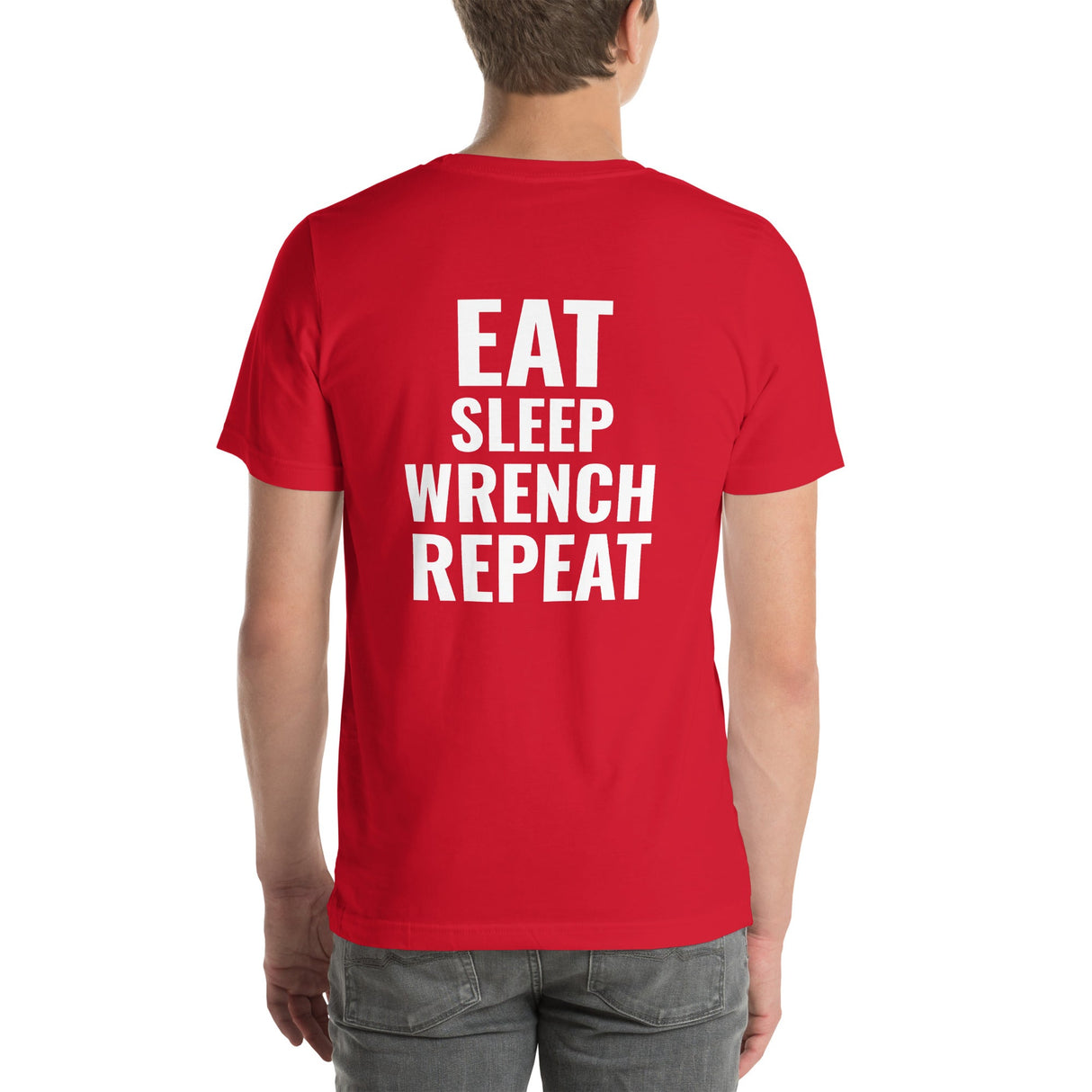 Eat Sleep Wrench Repeat Unisex T-Shirt-Grease Monkey Garage