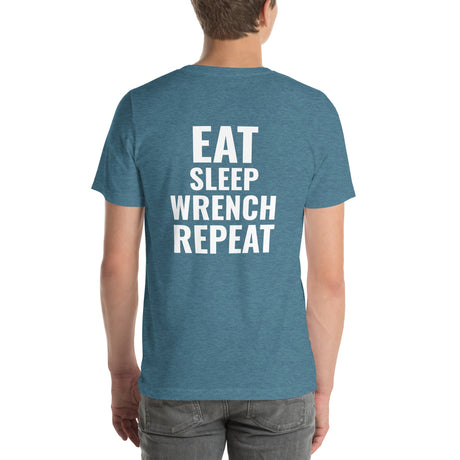 Eat Sleep Wrench Repeat Unisex T-Shirt-Grease Monkey Garage