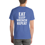 Eat Sleep Wrench Repeat Unisex T-Shirt-Grease Monkey Garage