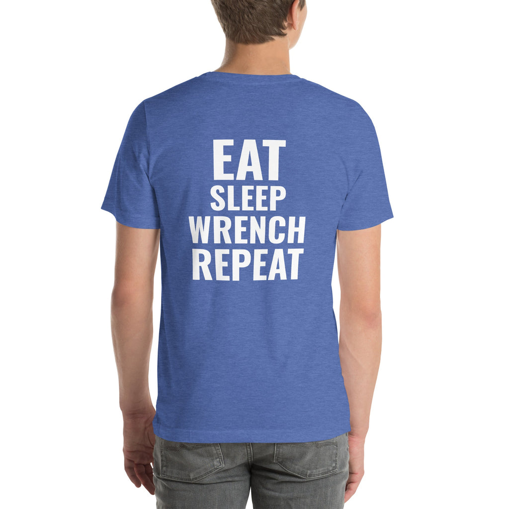 Eat Sleep Wrench Repeat Unisex T-Shirt-Grease Monkey Garage