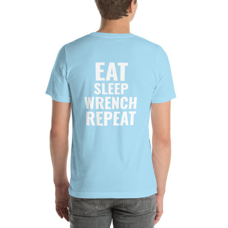 Eat Sleep Wrench Repeat Unisex T-Shirt-Grease Monkey Garage