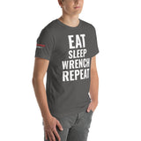 Eat Sleep Wrench Repeat Unisex T-Shirt-Grease Monkey Garage