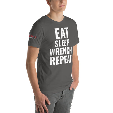 Eat Sleep Wrench Repeat Unisex T-Shirt-Grease Monkey Garage