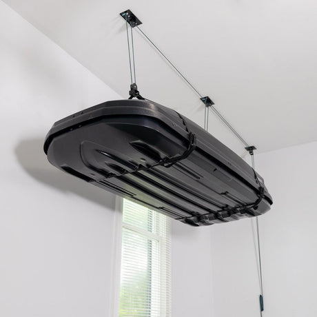 Elite Cargo Box Pulley Hoist System | Holds up to 150 lbs-Ceiling-Grease Monkey Garage