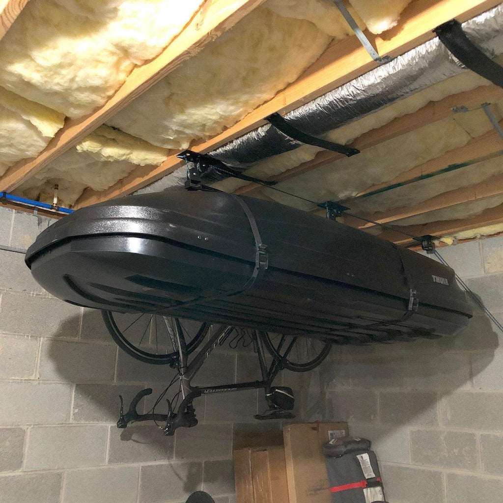 Elite Cargo Box Pulley Hoist System | Holds up to 150 lbs-Ceiling-Grease Monkey Garage