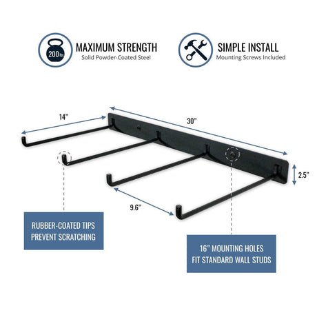 Emporia Chair Storage Rack | Holds up to 20 Chairs-Wall Mounted-Grease Monkey Garage